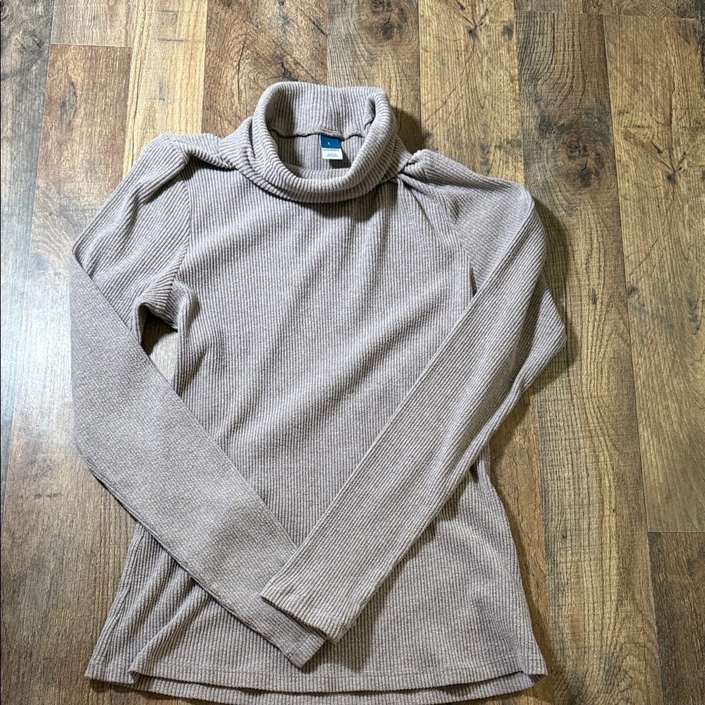 Old Navy Brown Ribbed Turtleneck Long Sleeve